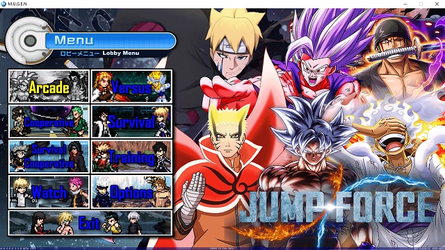 Jump Force Mugen V13 Screenpack 1